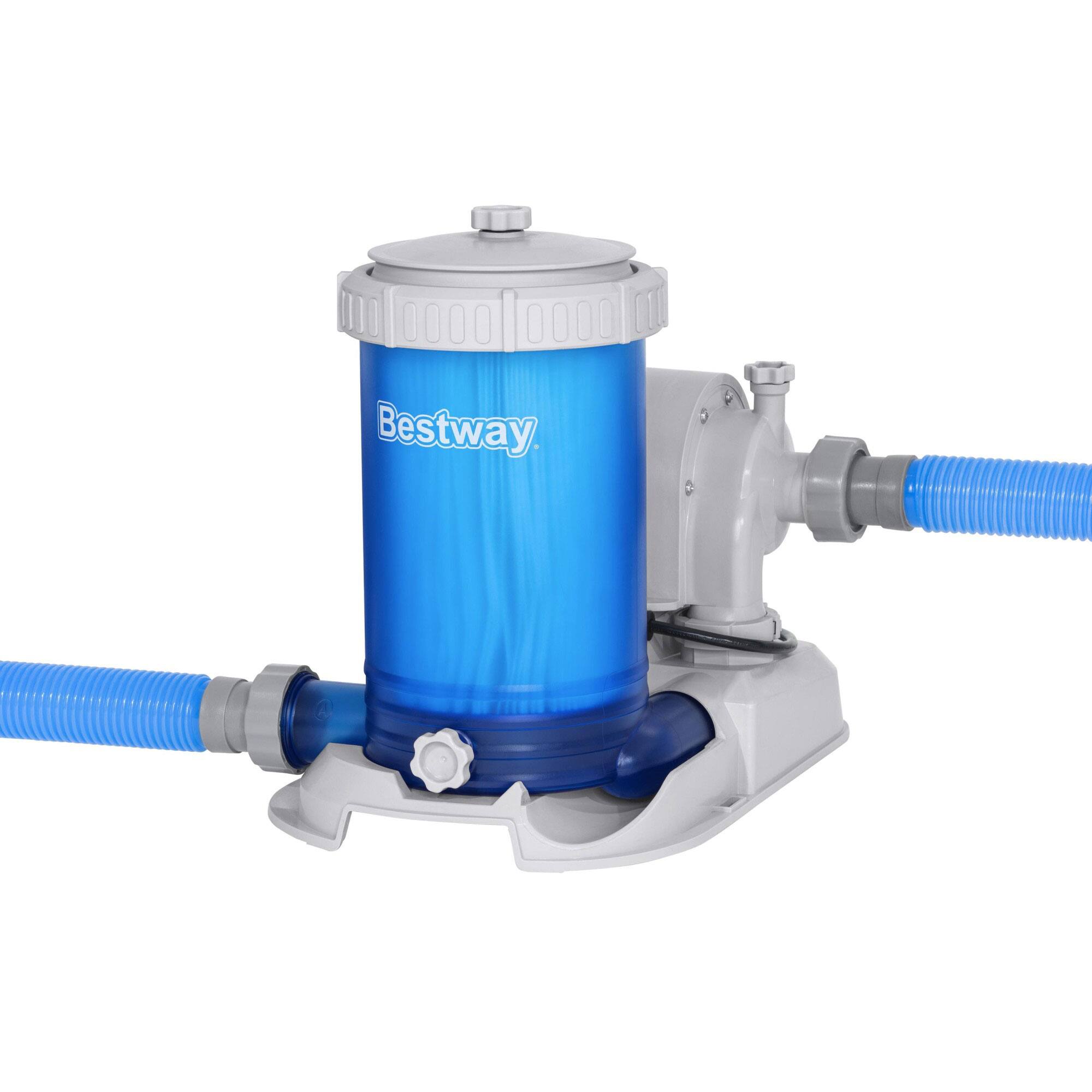 Alt View 8. Coleman - Coleman Power Steel 22' x 52" Round Frame Above Ground Swimming Pool Set, Gray - Gray.