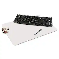 Front. Artistic - Krystal View Microban Anti-Slip Vinyl Desk Pad, 38" x 24", Clear - Clear.