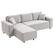 Front. Homcom - Sofa with Reversible Chaise Lounge, Corduroy L-Shaped Sectional Sofa with Pocket Spring - Light Grey.