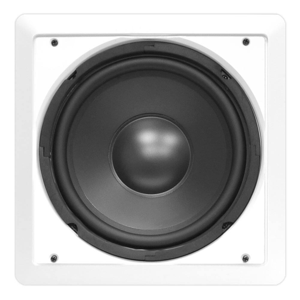 Left. Pyle - 10'' Home In-Wall / In-Ceiling Subwoofer - Black.