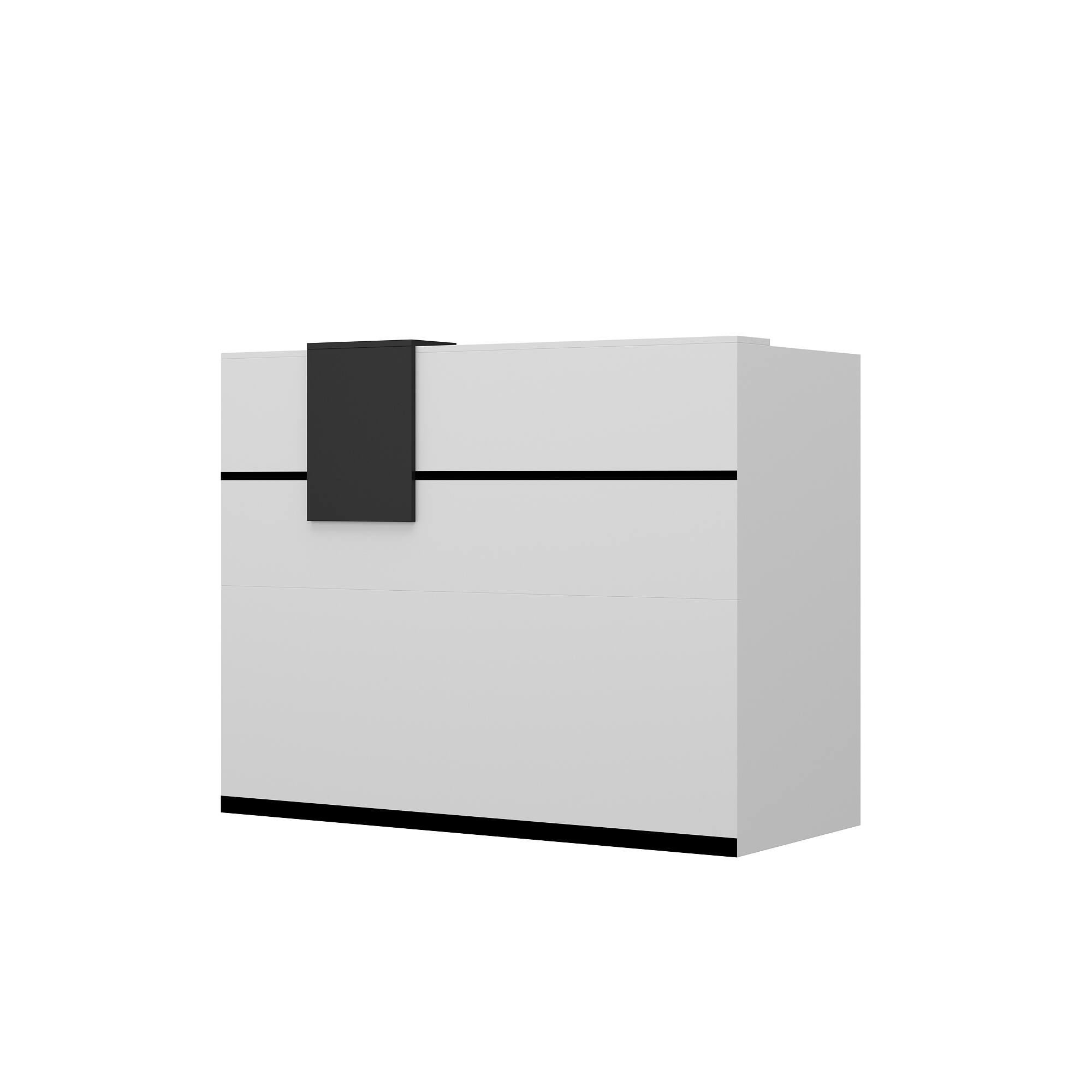 Famapy - Commercial Reception Desk: Stylish, Functional & Durable for Business Spaces - White