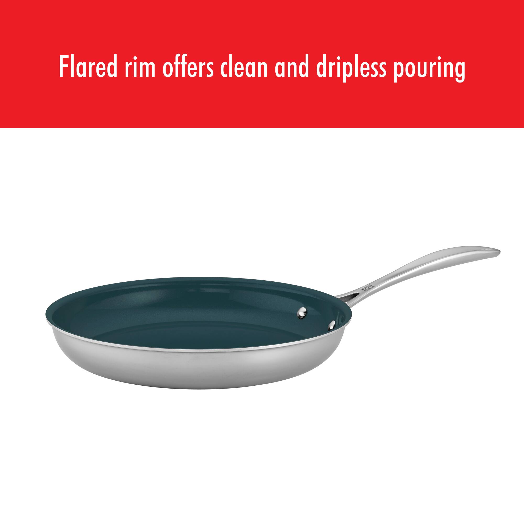 Flared rim offers clean and dripless pouring