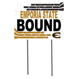 Jardine - Emporia State Hornets 18" x 24" Bound Yard Sign - White