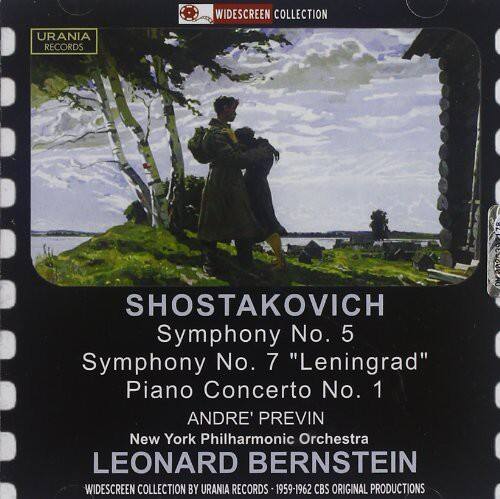 WIDESCREEN COLLECTION  
URANIA RECORDS  

SHOSTAKOVICH  
Symphony No. 5  
Symphony No. 7 "Leningrad"  
Piano Concerto No. 1  

ANDRE' PREVIN  
New York Philharmonic Orchestra  
LEONARD BERNSTEIN  

WIDESCREEN COLLECTION BY URANIA RECORDS 1959-1962 CBS ORIGINAL PRODUCTIONS  
DV0ACA