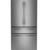 GE Profile - 36 in. Wide 23.2 Cu. Ft. 4-Door French Door Counter-Depth Smart Refrigerator with Dual-Dispense AutoFill Pitcher - Stainless Steel