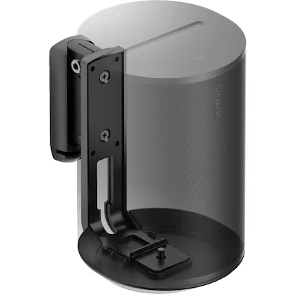Front. Flexson - FLEXSON Wall Mount with Corner Piece for Sonos Era 100 Speaker (Black, Single) - "NA".