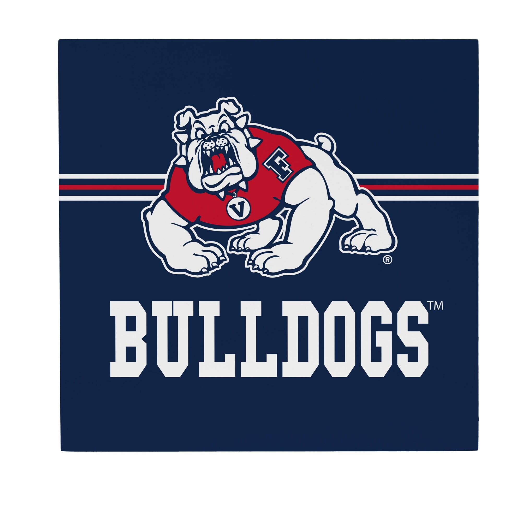 Fresno State Bulldogs 12" x 12" Wood Wall Sign