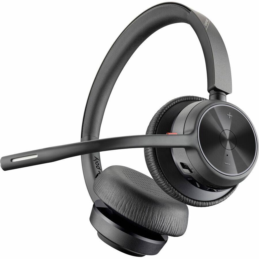 Alt View 2. HP - Poly Voyager 4320 USB-A Headset +BT700 dongle TAA - Microsoft Teams Certification - Stereo - USB Type A - Wired/Wireless.
