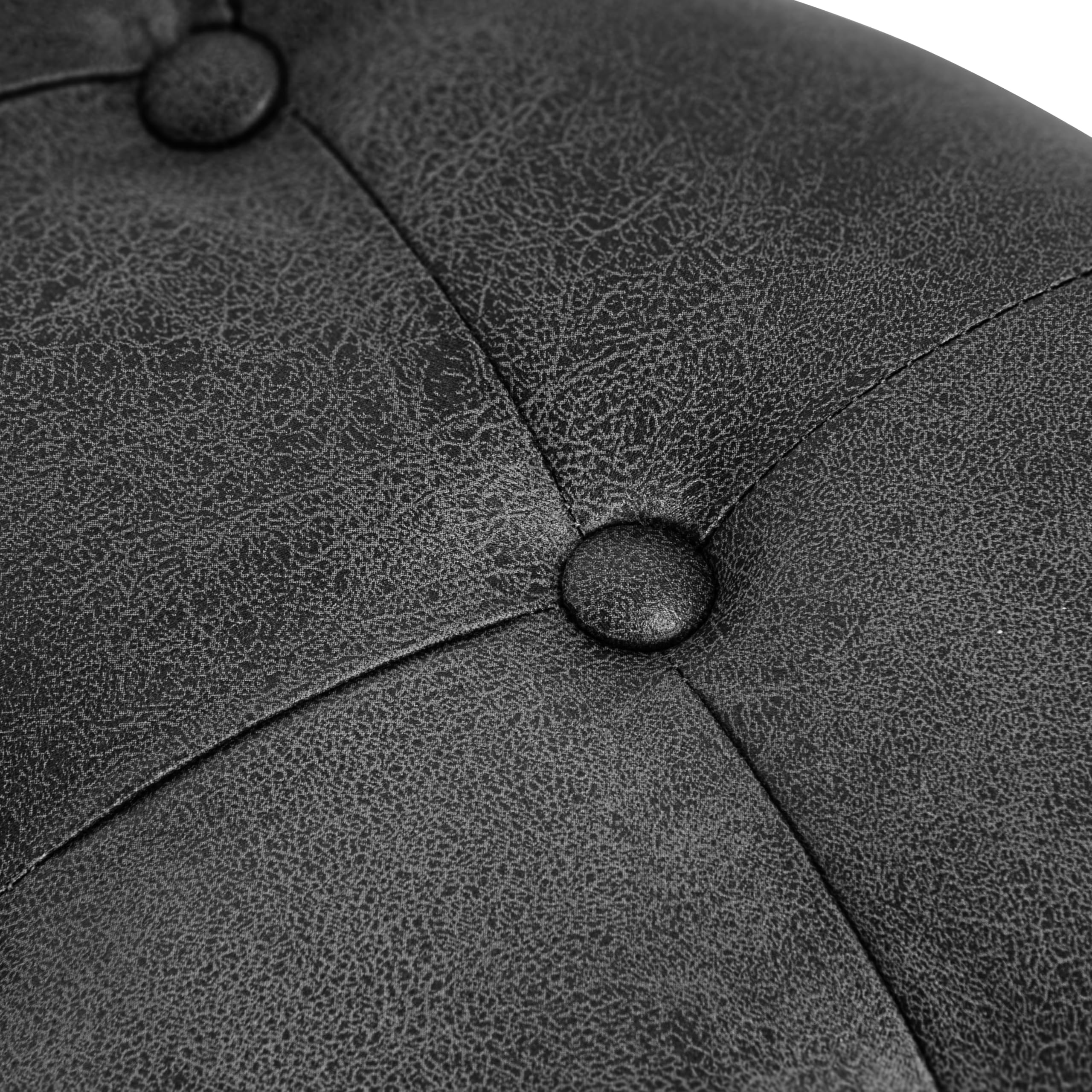 Alt View 5. JETRANSPORT - Home Decor |button Tufted Faux Leather Round Storage Ottoman Living Room Bedroom (gray) OTTOMAN - Tan and Cream Tweed.