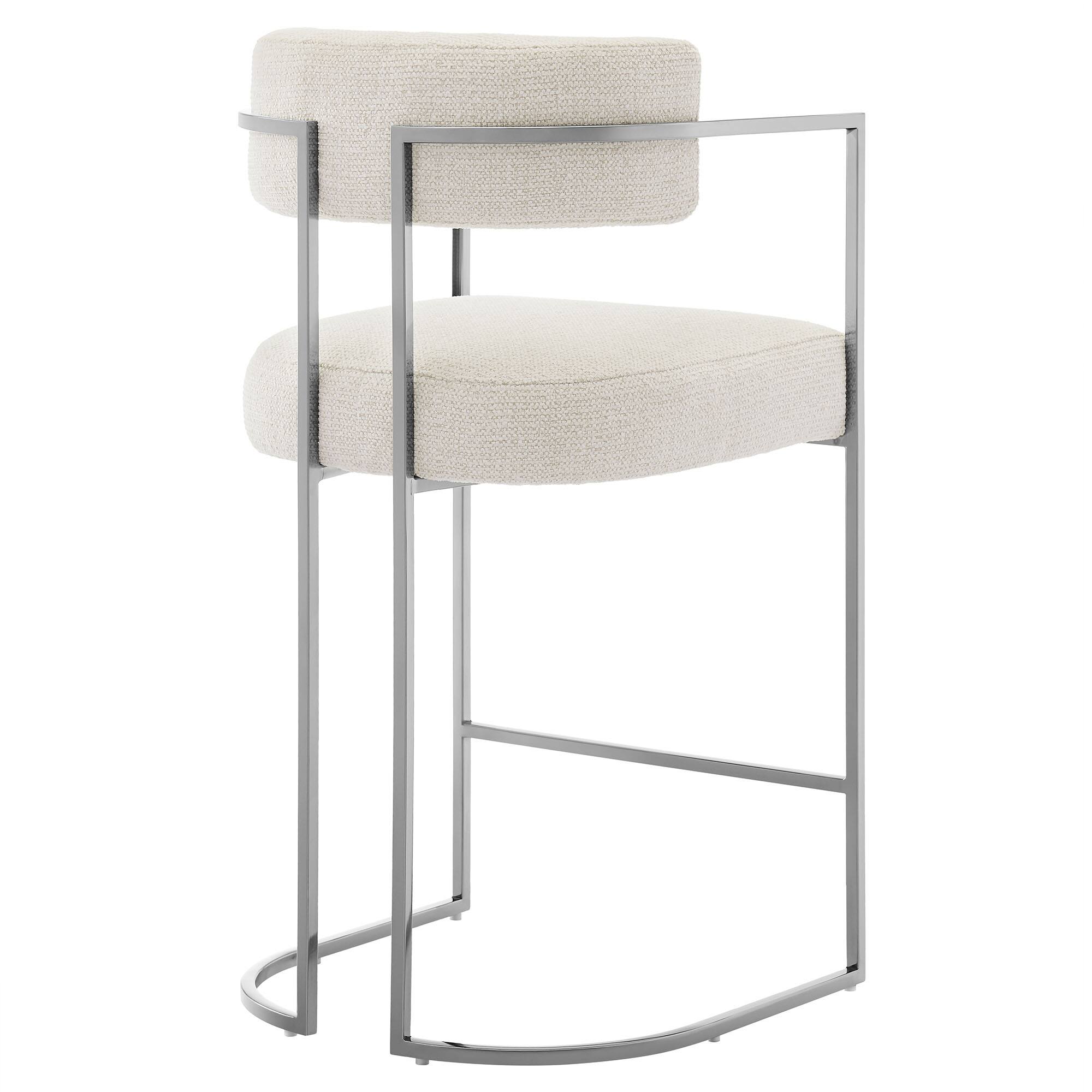 Alt View 2. Modway - Huron Curved Back Fabric and Metal Counter Stool by Modway - 0.