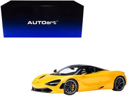 McLaren 720S Top and Carbon Accents 1/18 Model Car by Autoart - Volcano Yellow With Black