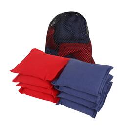 GSE Games & Sports Expert - Set of 8 Premium Weather Resistant Regulation Size and Weight Cornhole Bean Bags - Red & Blue