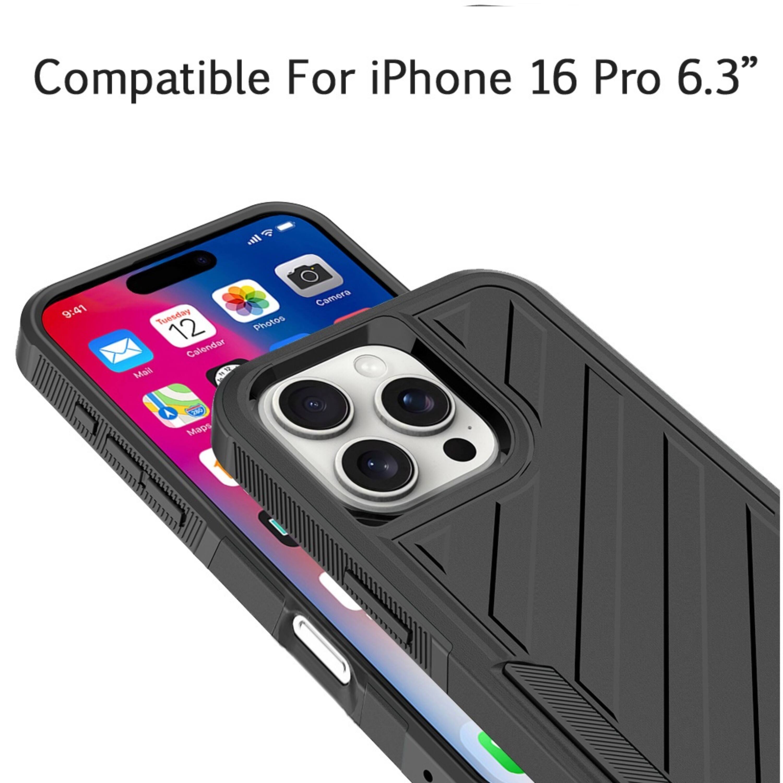 Kitcheniva Dual Layer Shockproof Rugged Case With Tempered Glass For ...