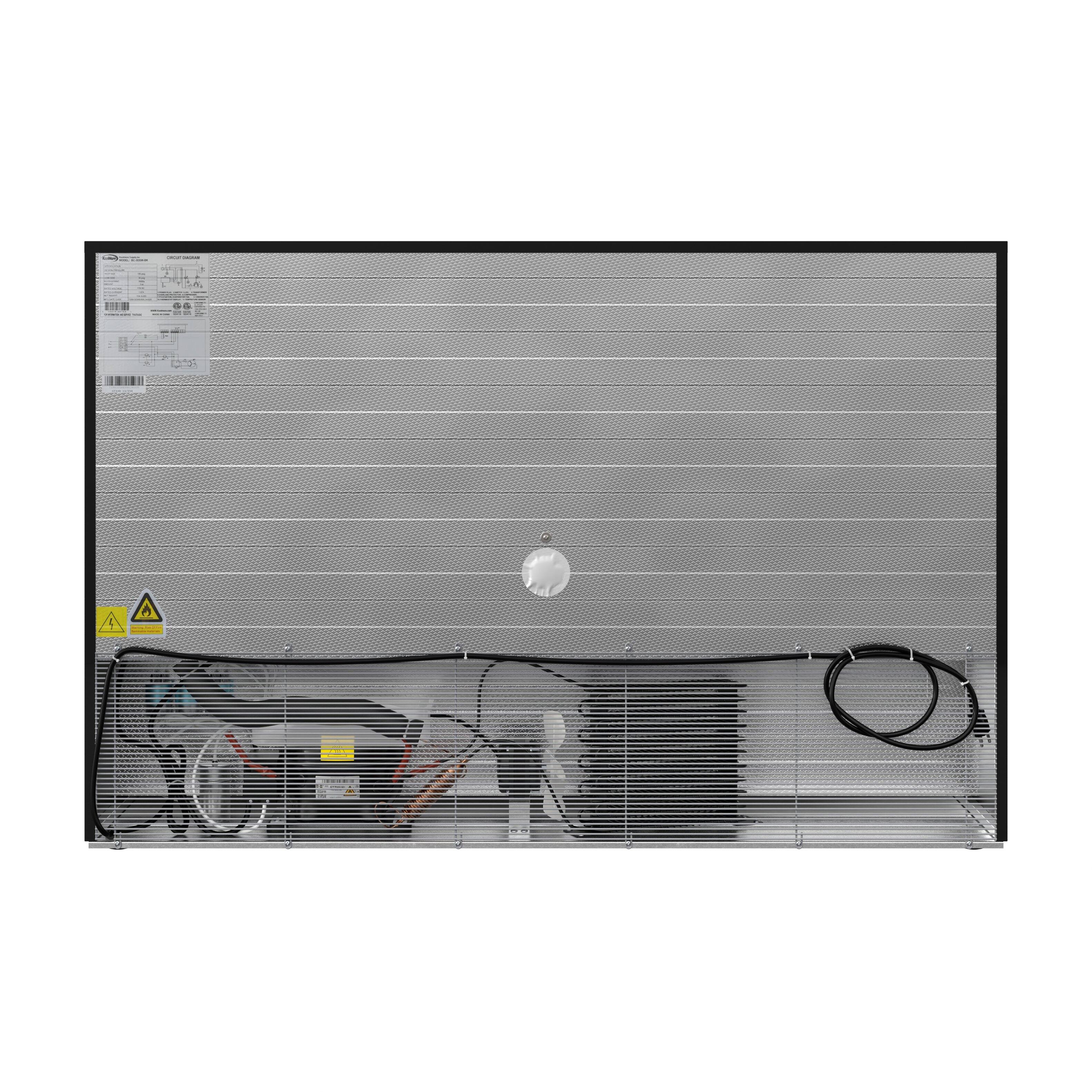 Alt View 6. Koolmore - 53 in. Three-Door Back Bar Refrigerator - 11 Cu Ft. BC-3DSW-BK - Black.