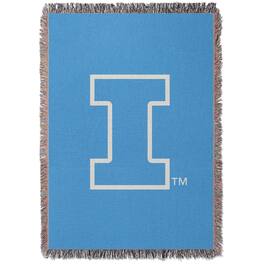 Chad & Jake - Illinois Fighting Illini Woven Blanket - Blue