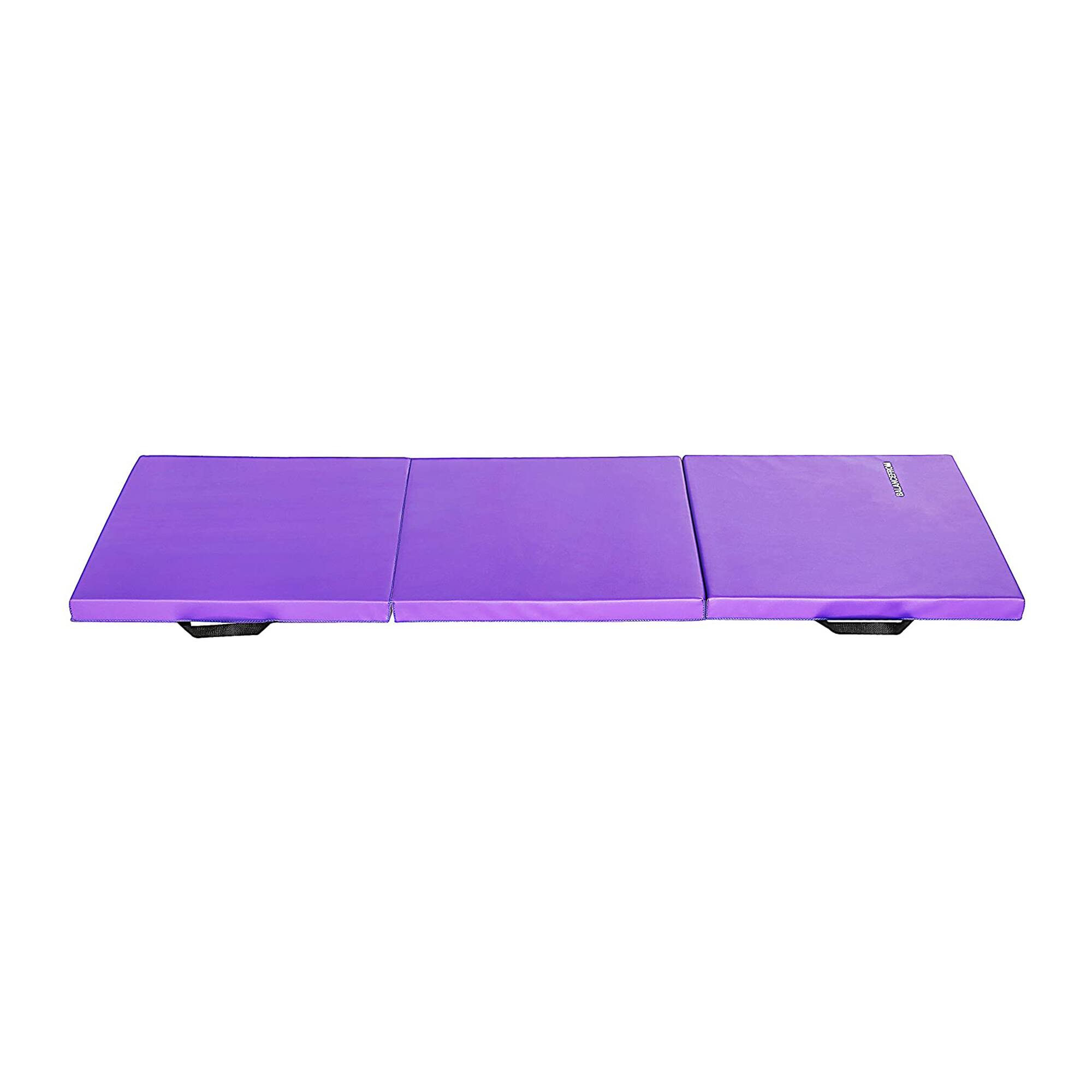Alt View 5. BalanceFrom Fitness - BalanceFrom Fitness GoGym 6x2ft Folding 3 Panel Exercise Mat w/Handles, Purple - Purple.