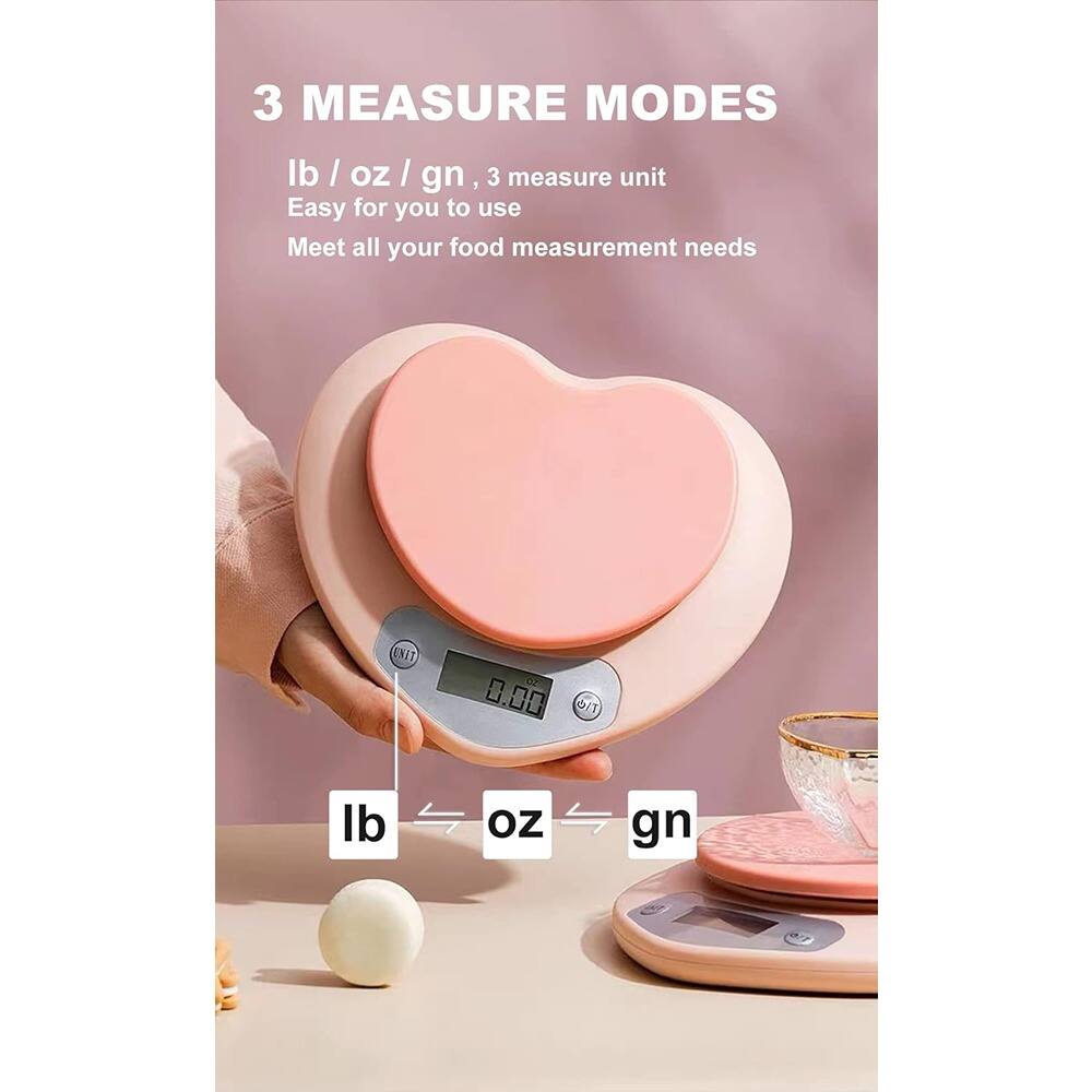3 MEASURE MODES  
Ib / oz / gn, 3 measure unit  
Easy for you to use  
Meet all your food measurement needs  

Ib ⇔ oz ⇔ gn