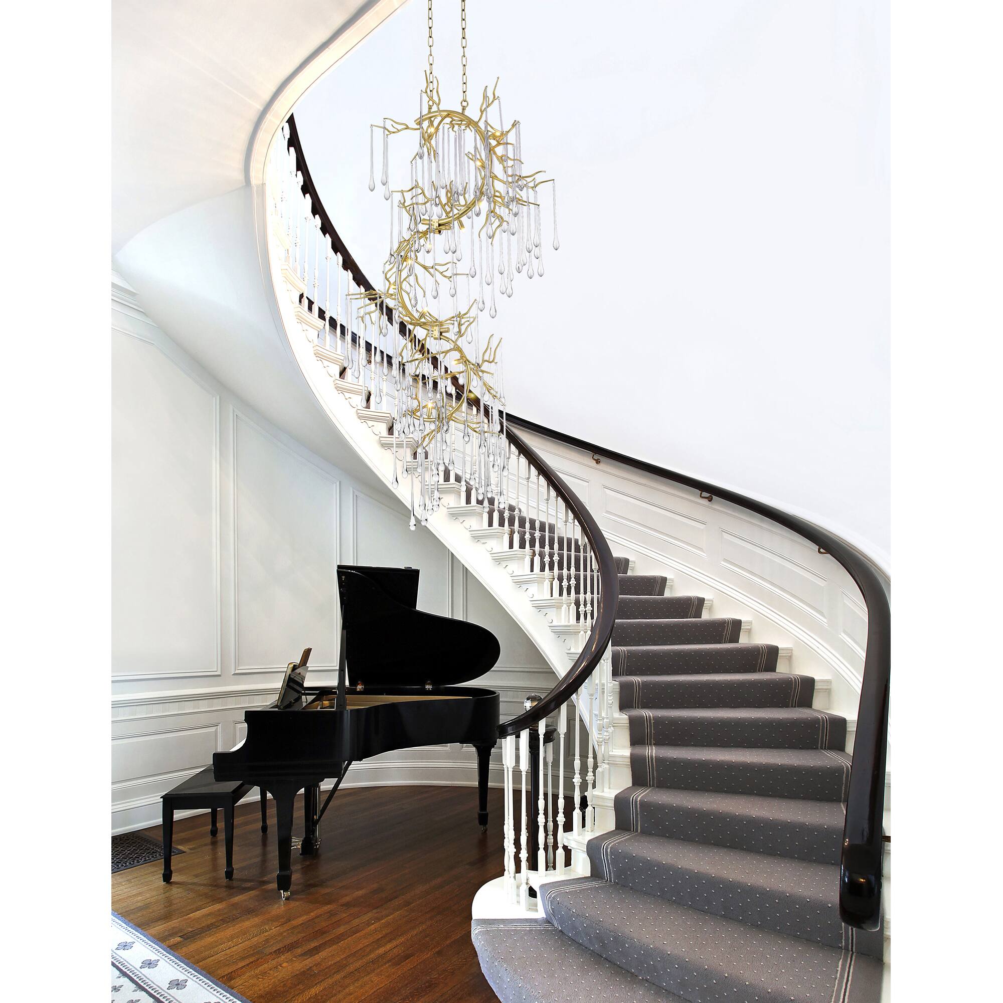 Alt View 1. CWI Lighting - Anita 12 Light Chandelier With Gold Leaf Finish - Gold Leaf.