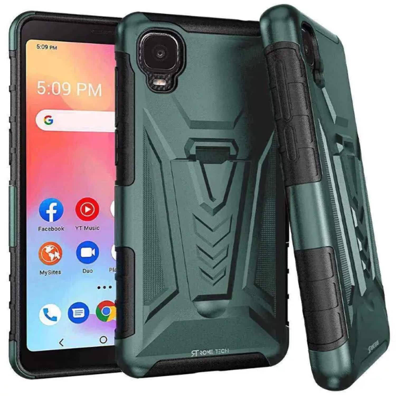 RomeTech - Rome Tech Dual Layer Holster Case for TCL A3 / Ion Z - Teal