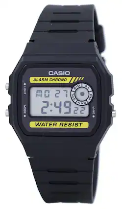 CASIO
ALARM CHRONO
LIGHT MODE
WATER RESIST
00 27
2:49 22
24HR