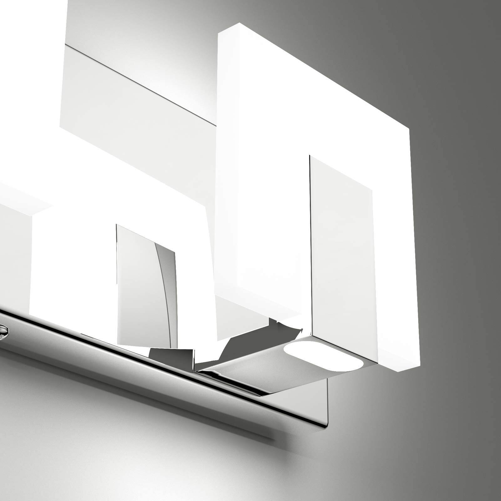 Alt View 5. Earthley Blooms - Lights Modern Led Bathroom Vanity Light Stainless Steel Chrome Up And Down Wall Over Mirror - Chrome 2 Lights.