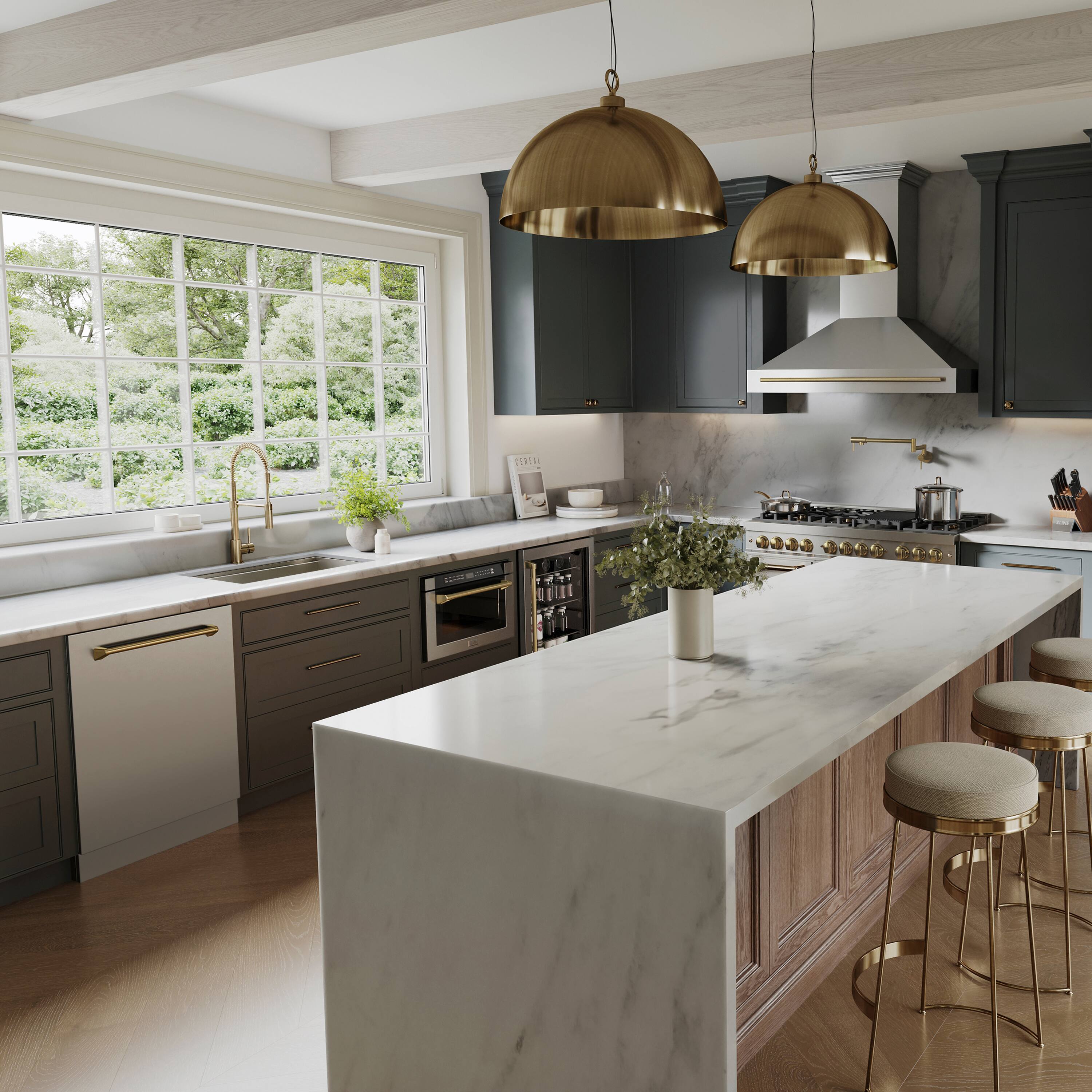 Alt View 6. ZLINE - Autograph Edition 24 in. 1.2 cu. ft. Built-in Microwave Drawer in Stainless Steel and Champagne Bronze Accents - Stainless Steel and Champagne Bronze Accents.