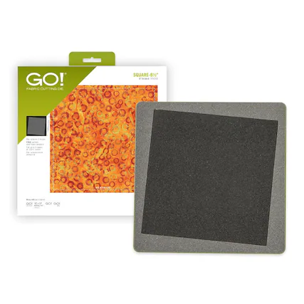 GO! FABRIC CUTTING DIE SQUARE-8V Finished Size 3" x 3" 100% Cotton 14 x 14 Cutting Mat