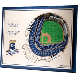 YouTheFan - Kansas City Royals 17'' x 13'' 5-Layer 3D StadiumViews Wall Art - Brown