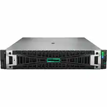 Front. HP - HPE SMART CHOICE ProLiant DL380 G11 2U Rack Server - 1 x Intel Xeon Silver 4510 2.4 GHz - 64 GB RAM - 16 TB HDD - (2 x - Black.