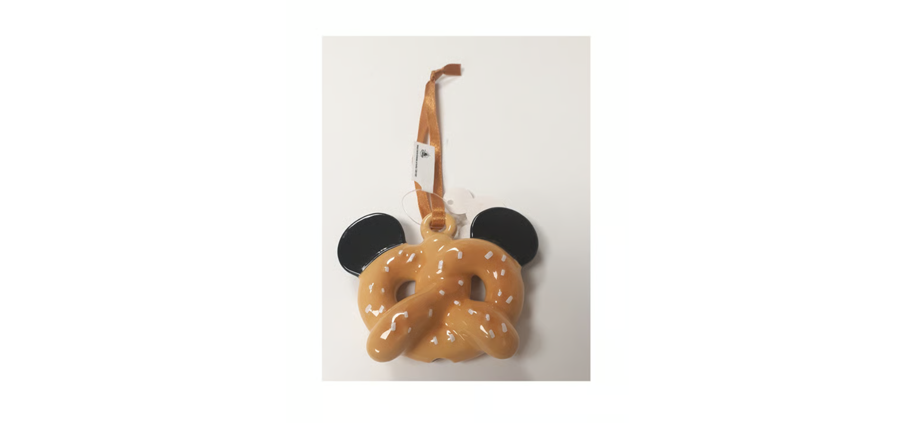 Disney - Mickey Ears Pretzel Ornament Epcot Germany - Brown