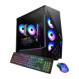 iBUYPOWER - Slate Gaming Desktop PC - AMD Ryzen 5 8400F, NVIDIA GeForce RTX 5060Ti 8GB, 16GB DDR5 RGB,1TB SSD - Black