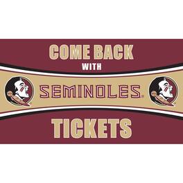 Evergreen Enterprises - Florida State Seminoles 28" x 16" Come Back With Tickets Door Mat - Multicolor