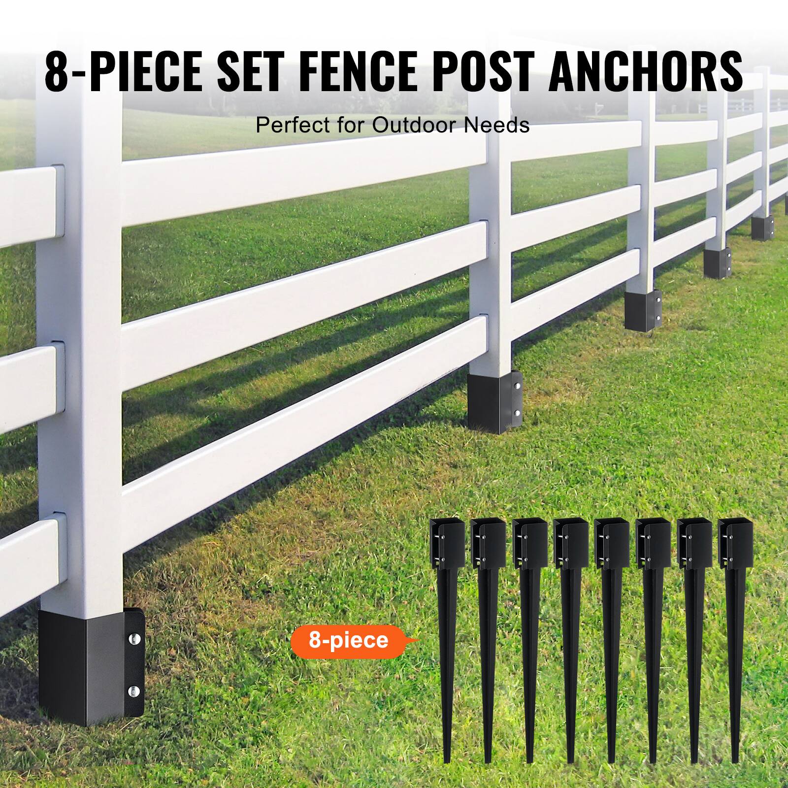 8-PIECE SET FENCE POST ANCHORS  
Perfect for Outdoor Needs