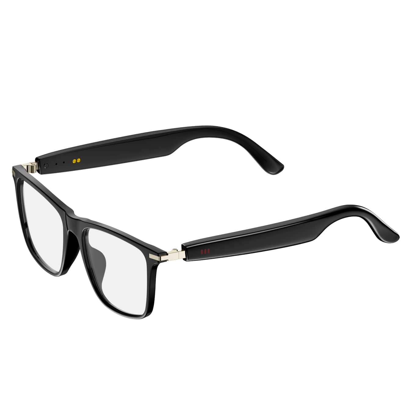 Cluzine - AI Smart Glasses Translation Music Meeting Recording Long Battery Life Bluetooth Voice Assistant - Black