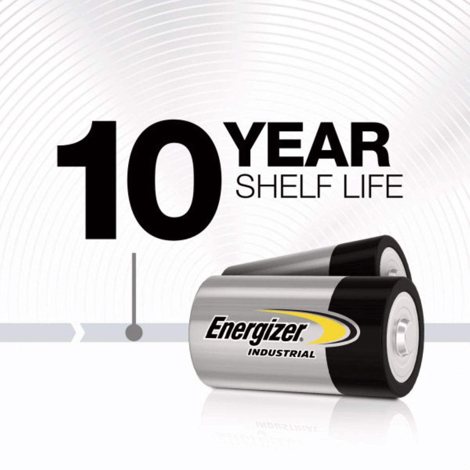 10 YEAR SHELF LIFE  
Energizer INDUSTRIAL