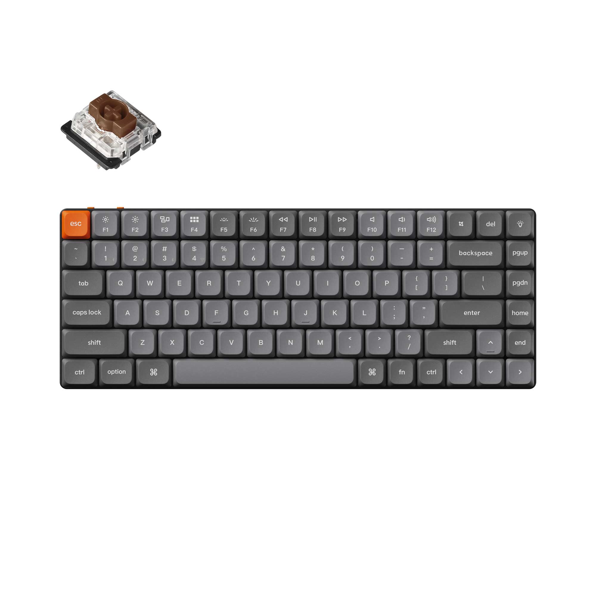 Keychron - K3 Max 75% Ultra-Slim Wireless RGB Mechanical Keyboard with Hot-Swappable Brown Switch and QMK and Built-in AI Launcher - Black