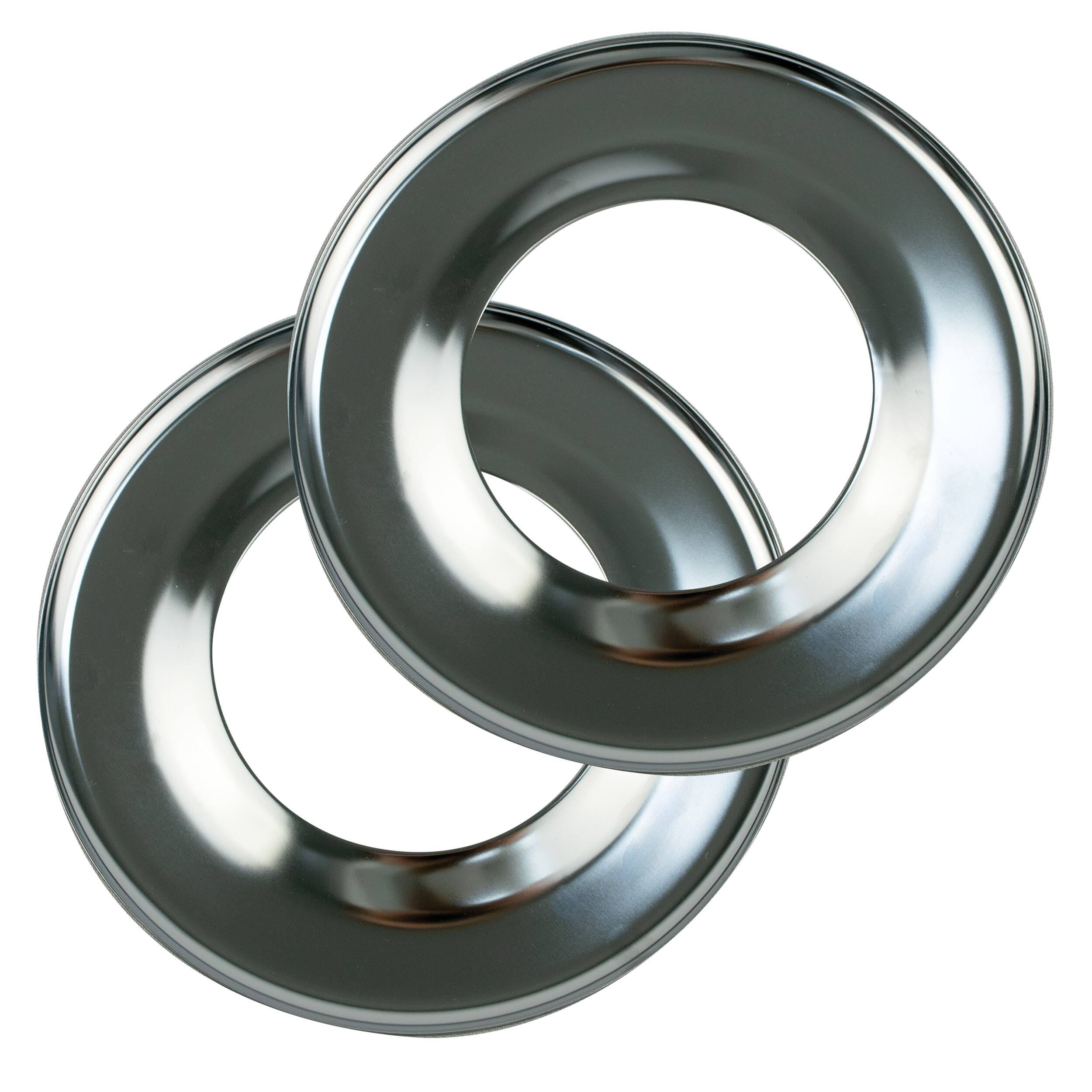 Alt View 1. Range Kleen - Range Kleen RGP2002X Style H 2-Pack 6.875-Inch Round Heavy Duty Chrome Drip Pans.