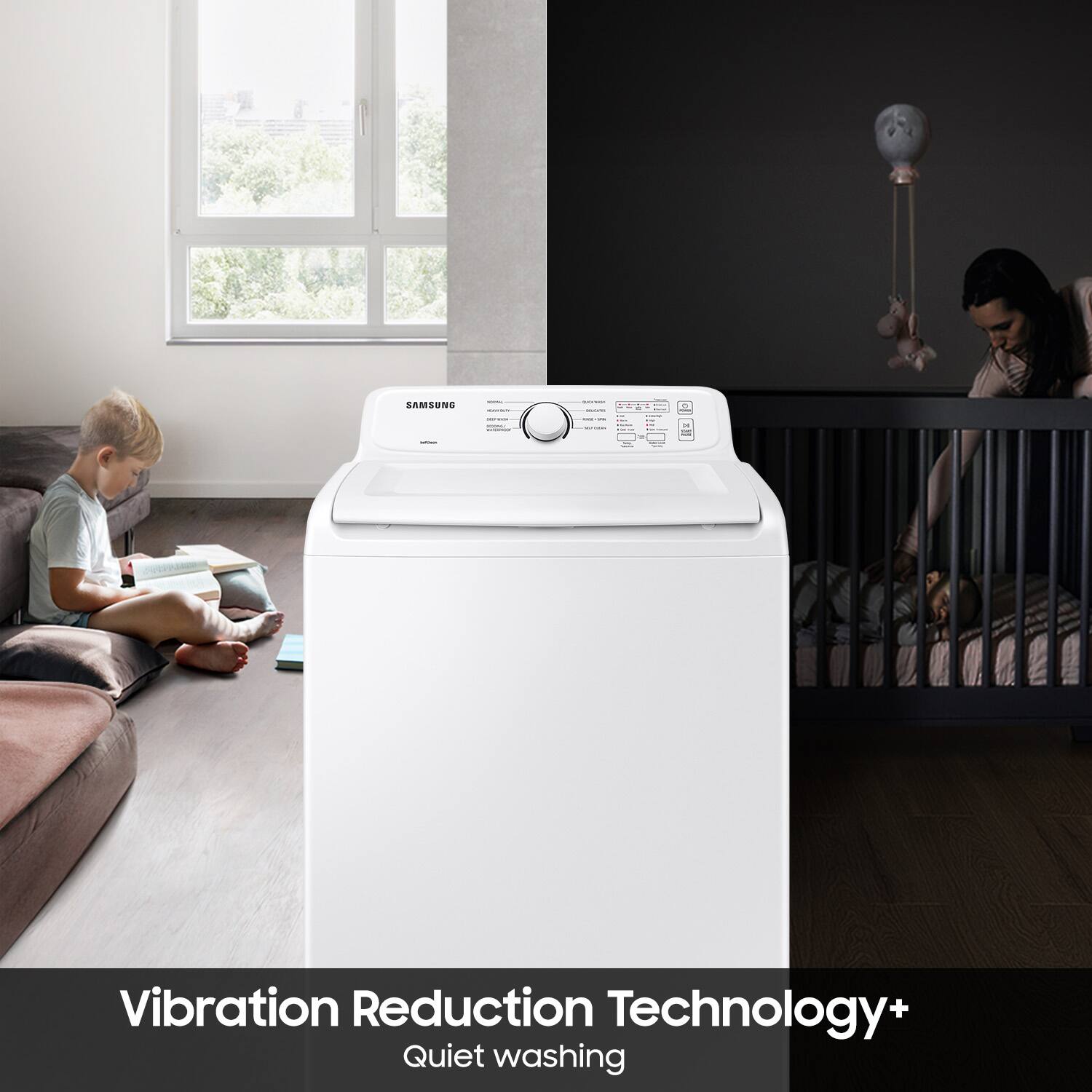 SAMSUNG O Vibration Reduction Technology+ Quiet washing