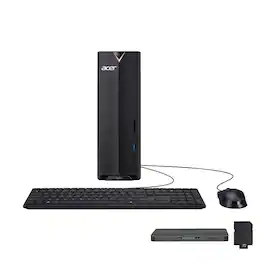 Acer - Aspire Desktop, Intel Celeron N4505, 8GB RAM, 512GB SSD+1TB Dock Set, Keyboard & Mouse, WiFi6, Win 11 Pro - Black