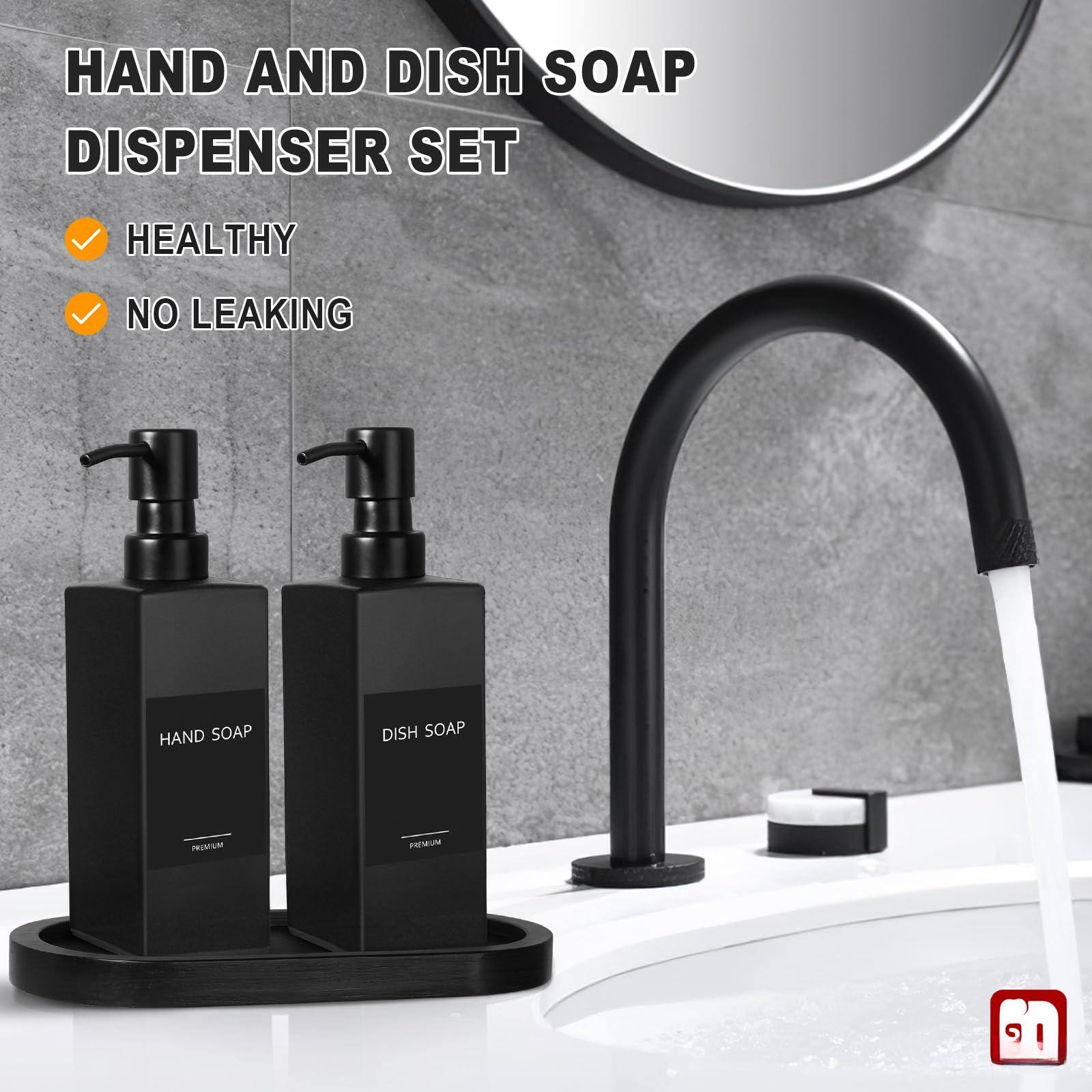 HAND AND DISH SOAP DISPENSER SET

- HEALTHY
- NO LEAKING

HAND SOAP
DISH SOAP

PREMIUM