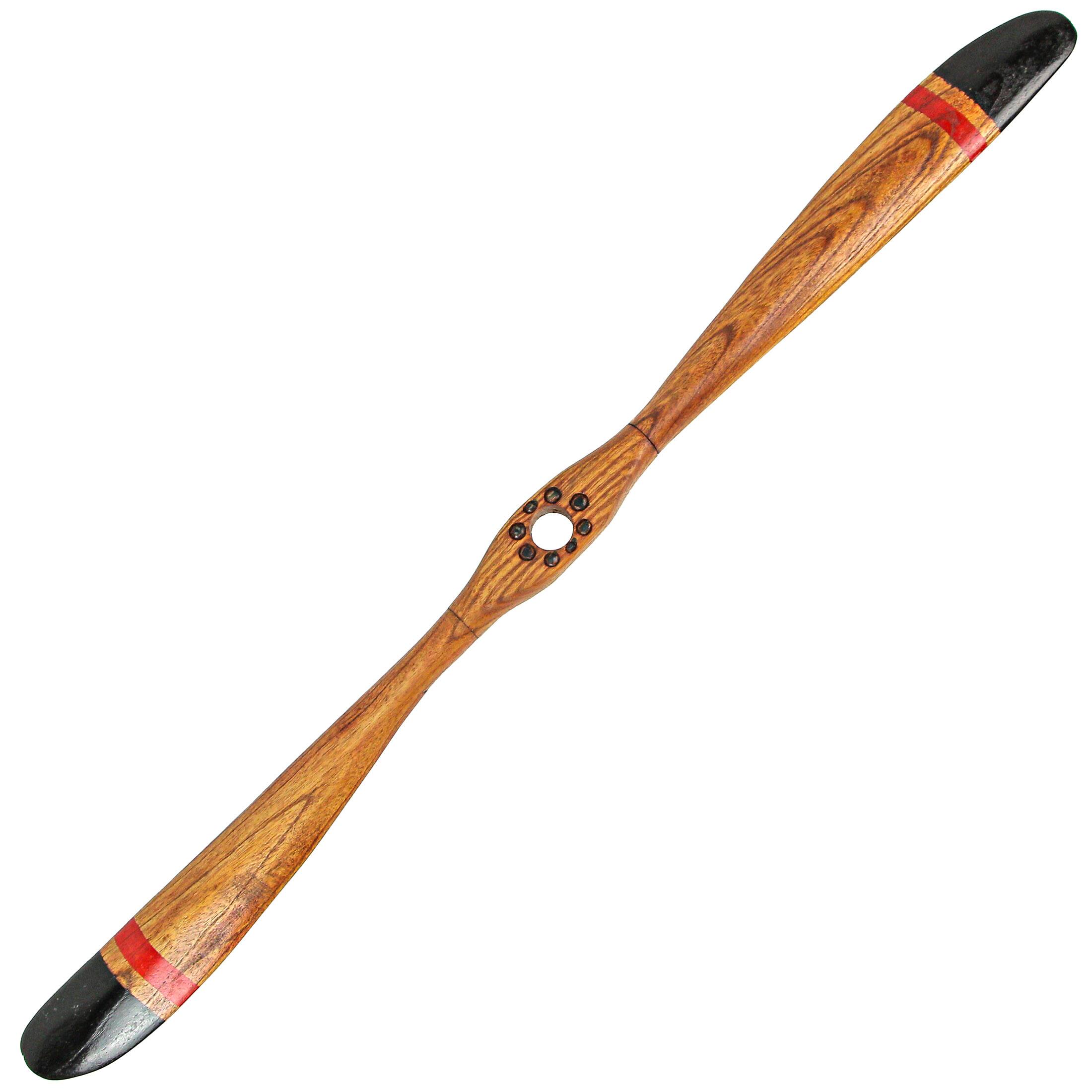 Alt View 1. Zeckos - 36 Inch Hand Carved Wooden Propeller Vintage Aviation Home Decor Wall Sculpture - Multicolored.