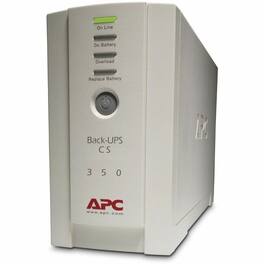 APC - Back-UPS CS 350VA, 120V, 6 NEMA outlets (4 surge) - Tower - 8 Hour Recharge - 6.60 Minute Stand-by - 120 V Input - Beige