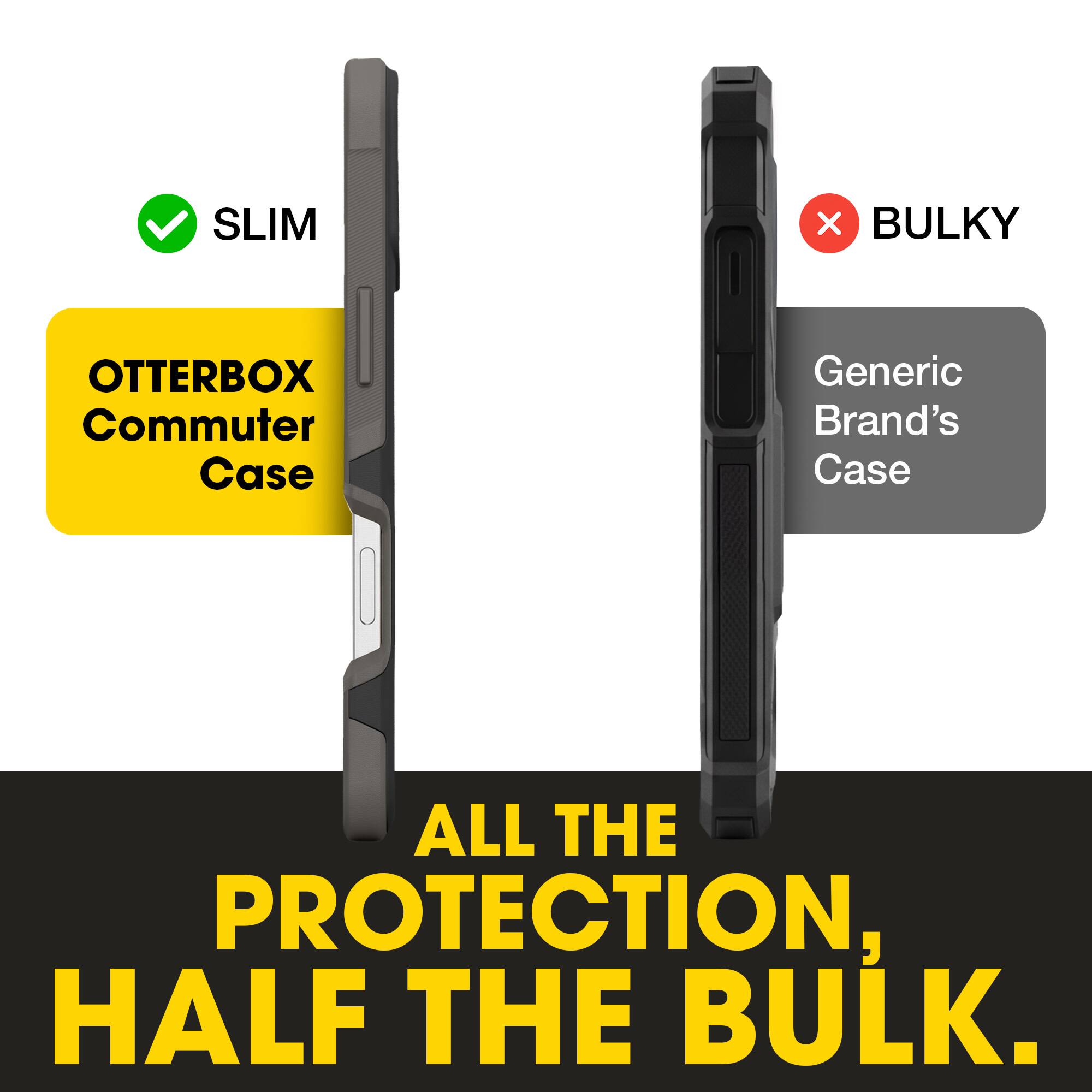 SLIM X BULKY  
OTTERBOX Commuter Case  
Generic Brand's Case  
ALL THE PROTECTION, HALF THE BULK.