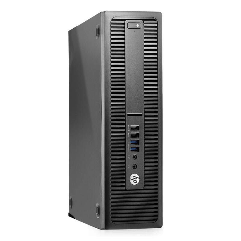 Left. HP - EliteDesk 800 G2 SFF Desktop Computer PC | Intel i7-6th 3.40 GHz | 16GB DDR4 RAM | 256GB + 500GB HDD | Wi-Fi | Windows11 - Black.
