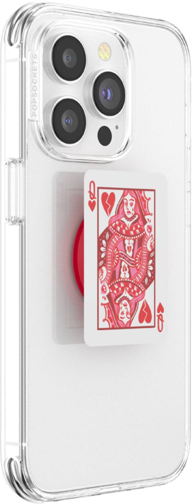 Angle. PopSockets - Adhesive PopGrip Universal Grip & Stand for Cell Phones - Heartbreaker Queen.