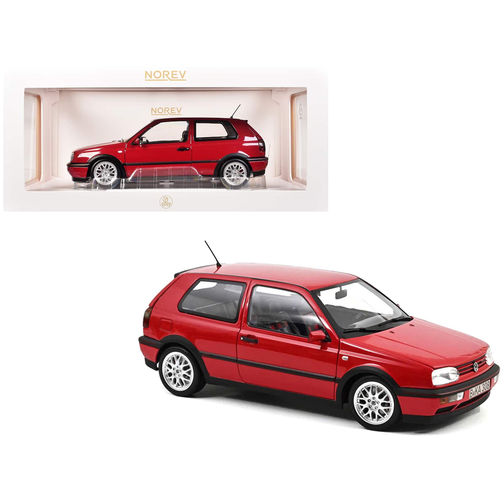 "1996 Volkswagen Golf GTI ""20 Years Anniversary Edition"" Flash Red 1/18 Diecast Model Car by Norev" price history on PriceWatchPro