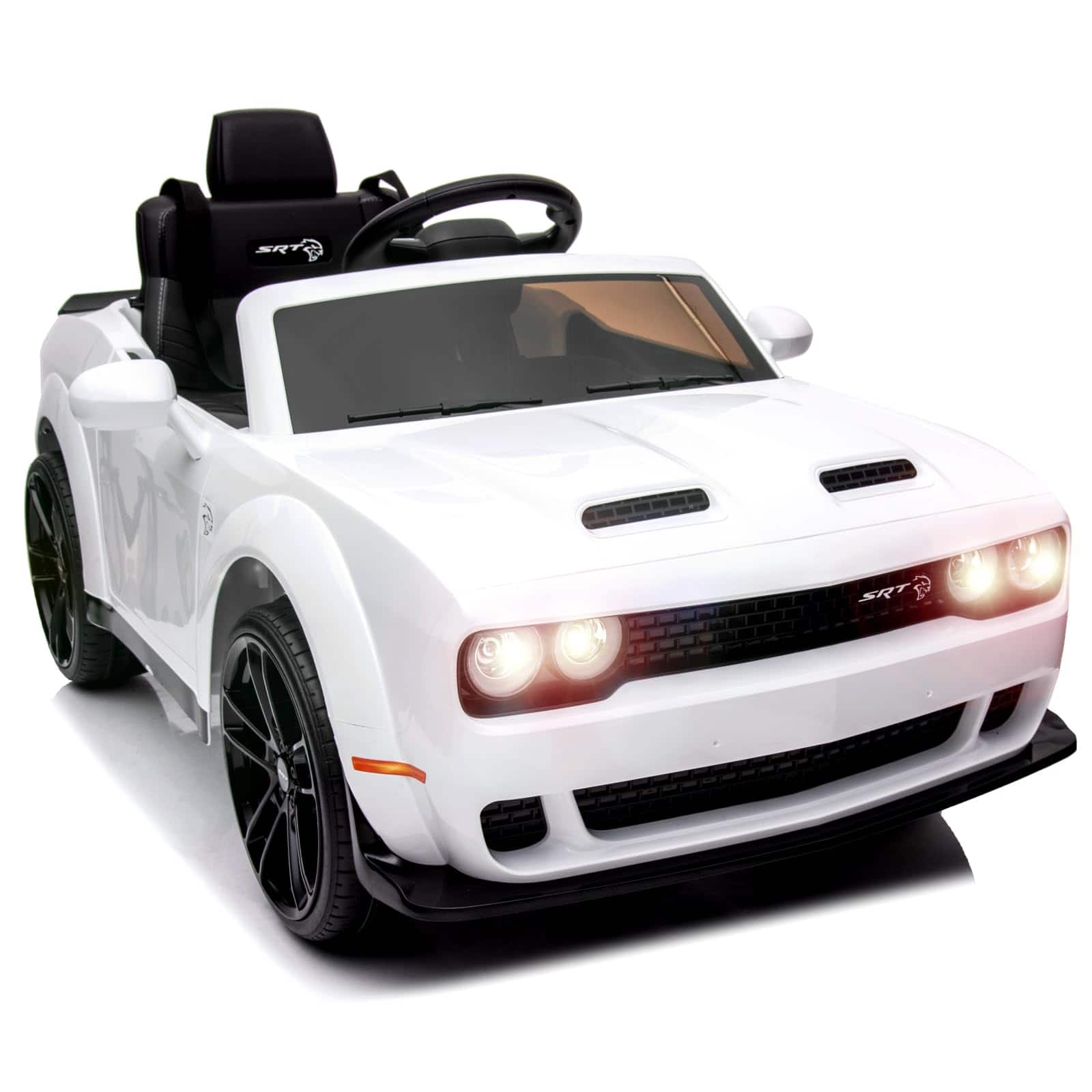 Qeetex - 12V Ride On Car Battery Powered Electric Vehicles with Remote Control - White