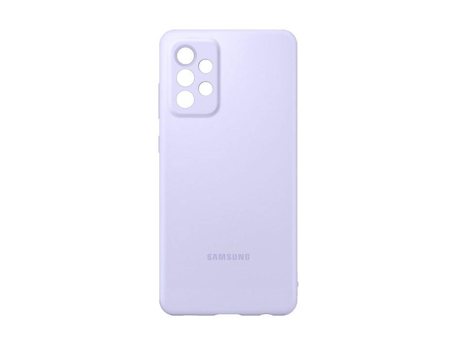 Alt View 1. Samsung - Samsung Galaxy A72 Silicone Cover I Color: Violet - Violet.