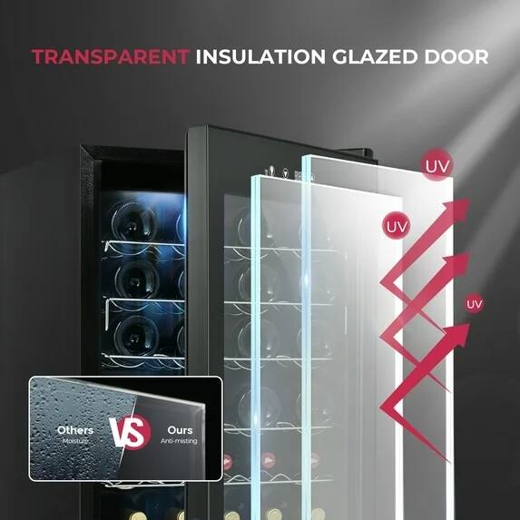 TRANSPARENT INSULATION GLAZED DOOR

UV UV UV

Others VS Ours

Moisture Anti-misting