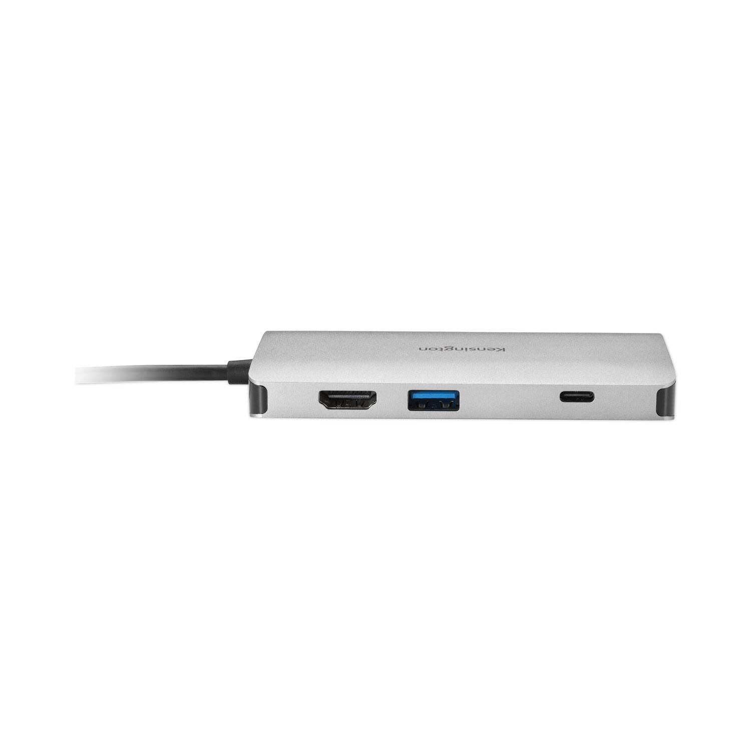 Alt View 5. Kensington - Kensington K33820WW UH1400P USB-C 8-in-1 Driverless Mobile Hub - Black - Gray.